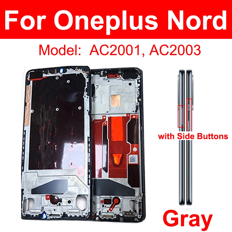 Middle Frame Housing For OnePlus 1+ Nord Nord 2 5G Middle Housing Cover Bezel LCD Front Frame Housing Plate Parts