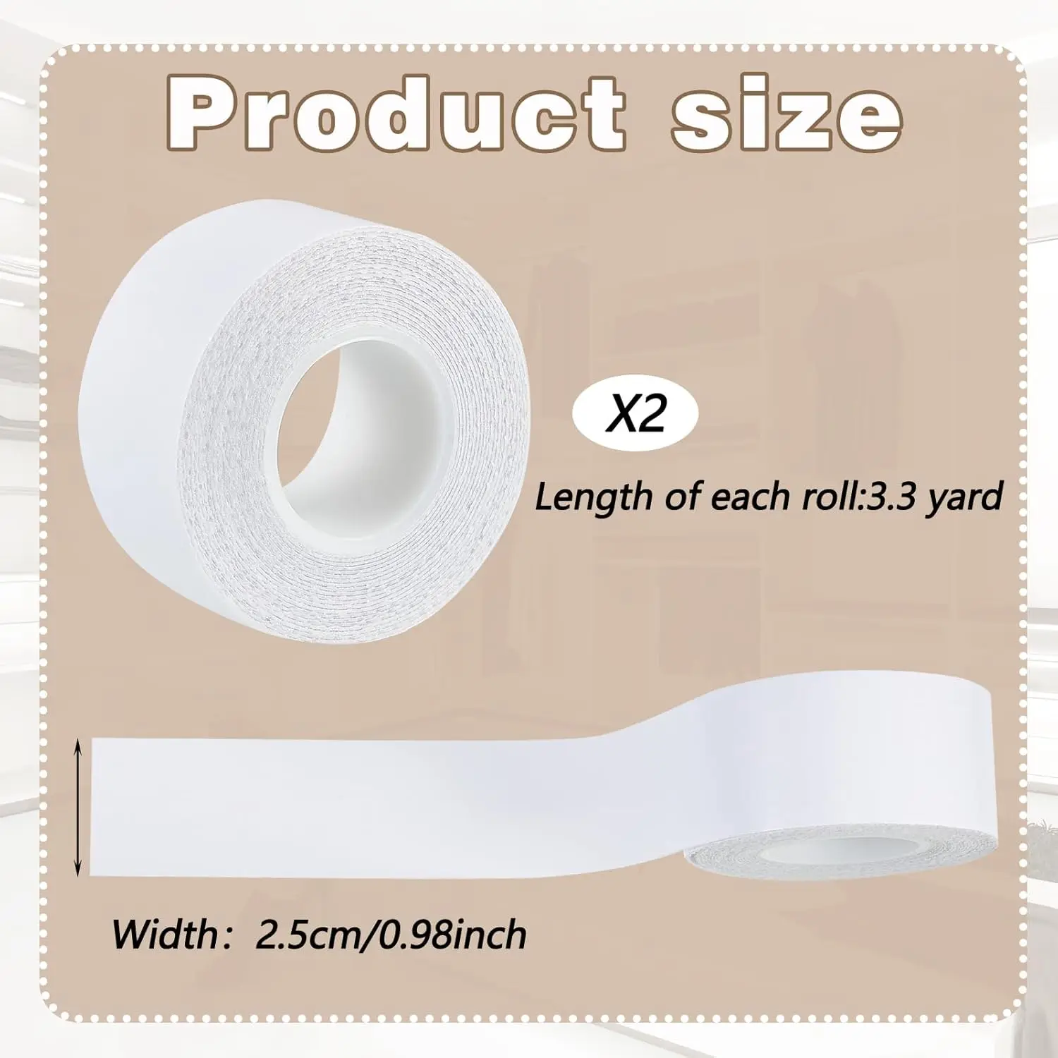 2 Rolls Sweat Pads Collar Protectors for Men Shirts, Disposable White Shirt Neck Tape, Dress Hat Collar Self