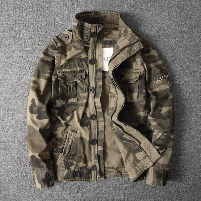 

High Quality Men Camo Jacket Sportswear Thick Windbreaker Jacket Men Military Camouflage Coat Outdoor Work Cargo Jacket for Male