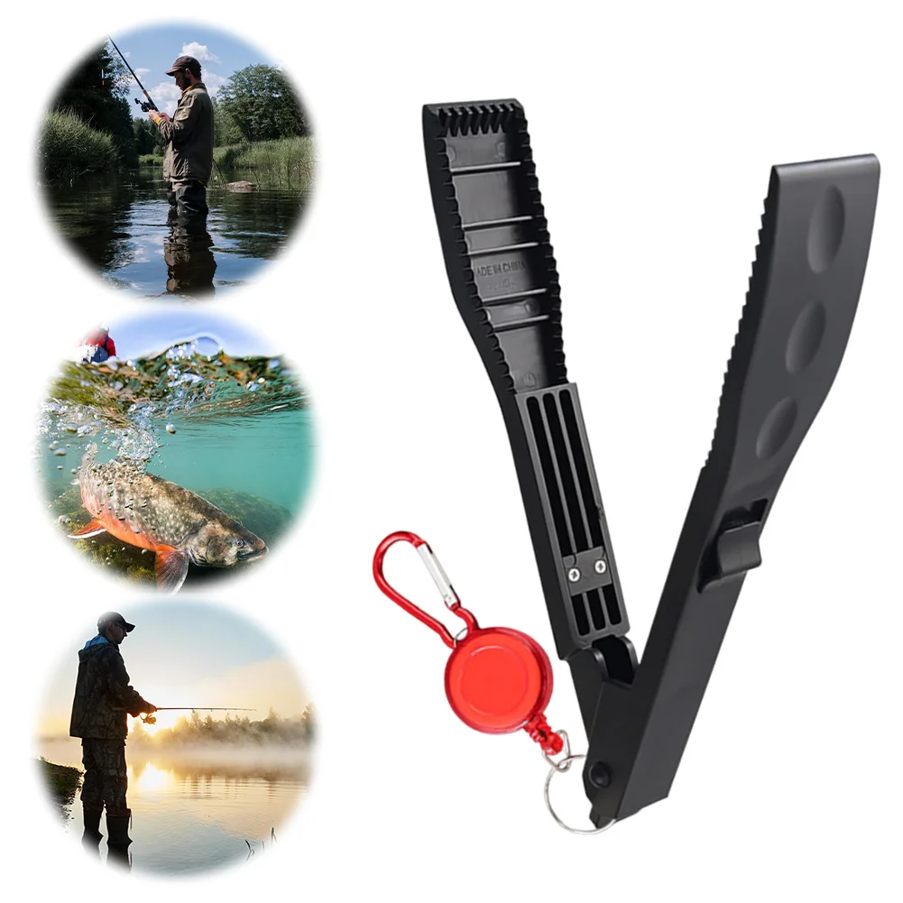 Fishing Gripper with Belt Clip Keychain Anti-Slip Fish Grabber Fishing Clamp Fishing Fish Controller Fishing Accessories