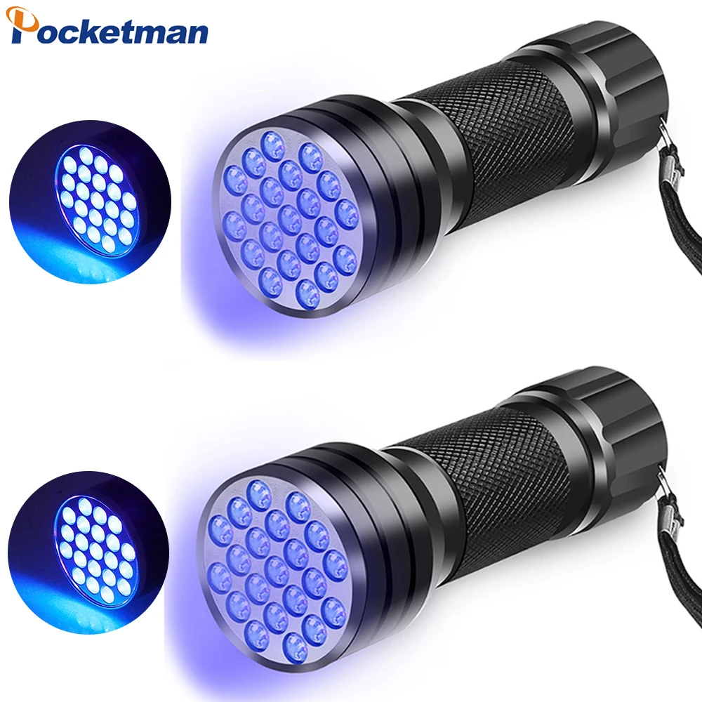 

9LED 12LED 21LED UV Flashlight 395-400nm Black Light Flashlight Ultraviolet Torch UV Light Detector for Pet Urine Stains Bed Bug