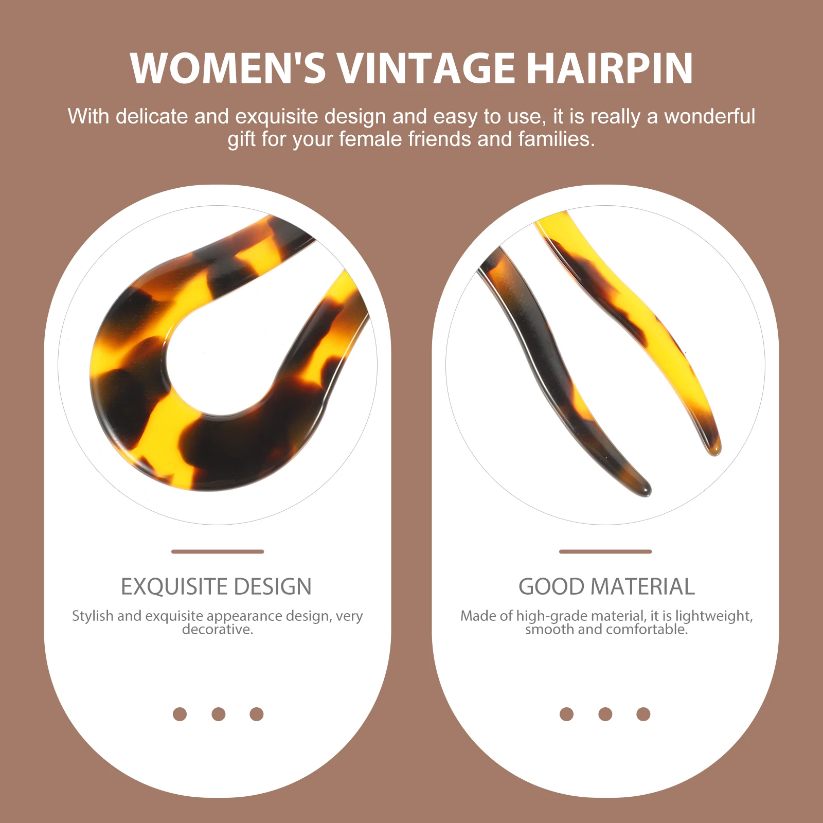 

5pcs Hair Sticks Wavy Hairpin Vintage U Shaped Clips Retro Wave Hairpins for Wedding Party Daily Use Safe Durable