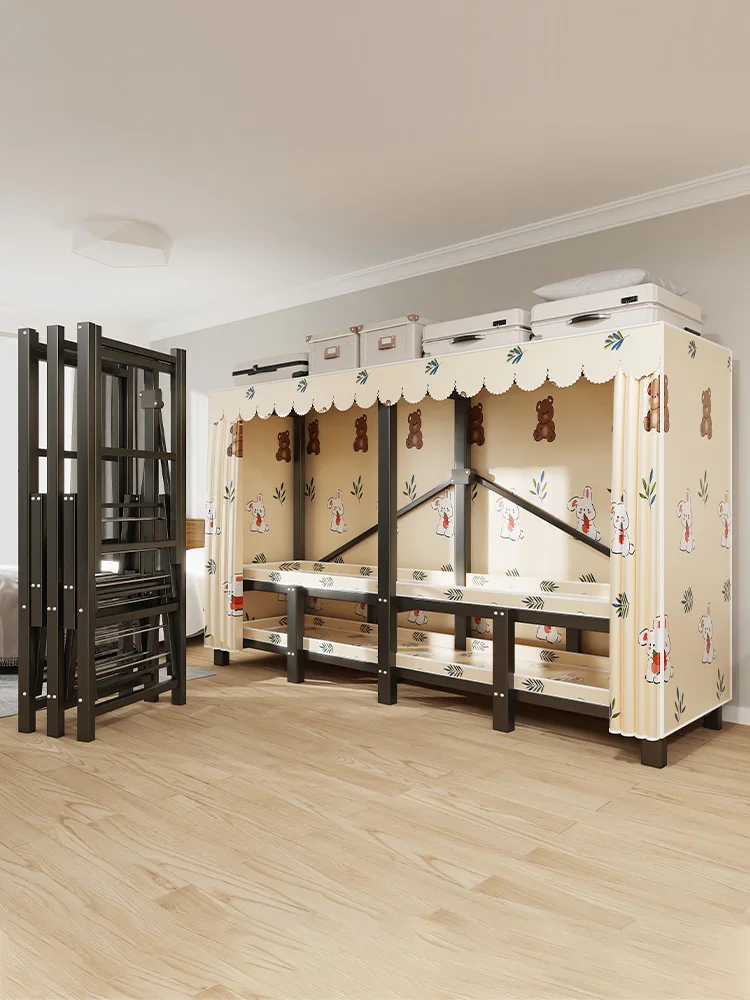 

Installation-free simple cloth wardrobe household bedroom folding rental housing strong and durable