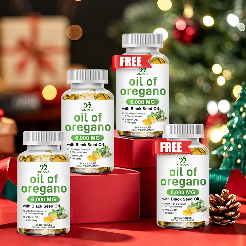 زيت كبسولات أوريجانو، مع زيت البذور السوداء، التوت، فيتامين د3، يدعم صحة الجهاز الهضمي، وتعزيز المناعة والعظام والمفاصل #1