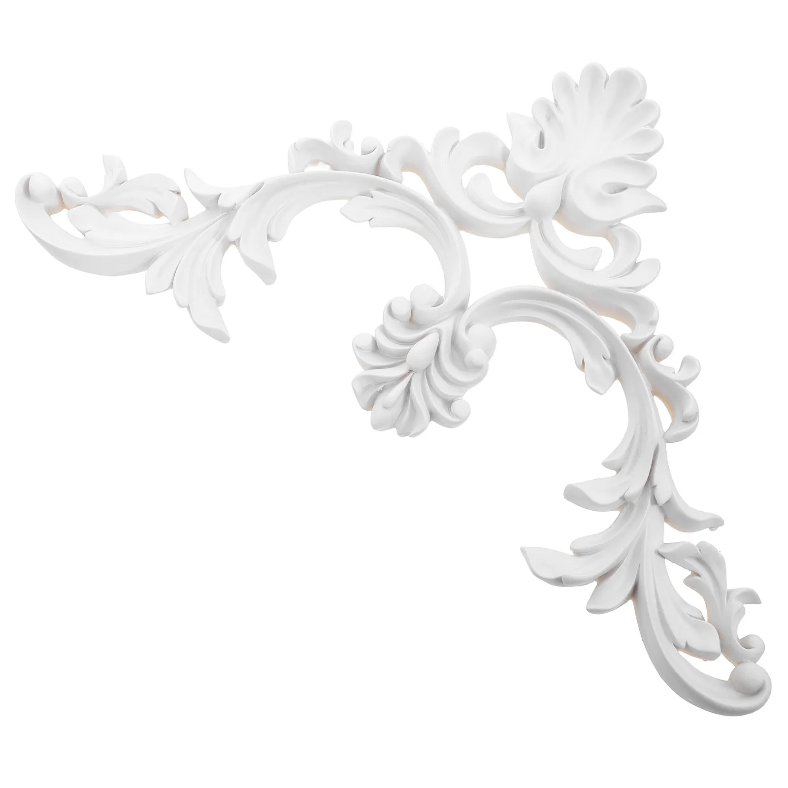 Ceiling Molding Corners Trim 8.1x8.1 Flower Pattern French Style Corner Panel Decorative Ceiling Corner Medallion Wall Accent