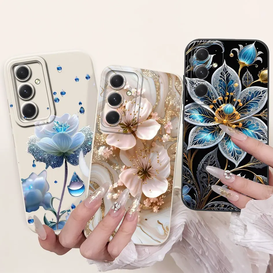 Для Samsung Galaxy M52 5G Чехол SM-M526B Силиконовый чехол Популярный цветочный космос Мягкий ТПУ Funda Для Samsung M54 M55 5G SM-M556B Coque
