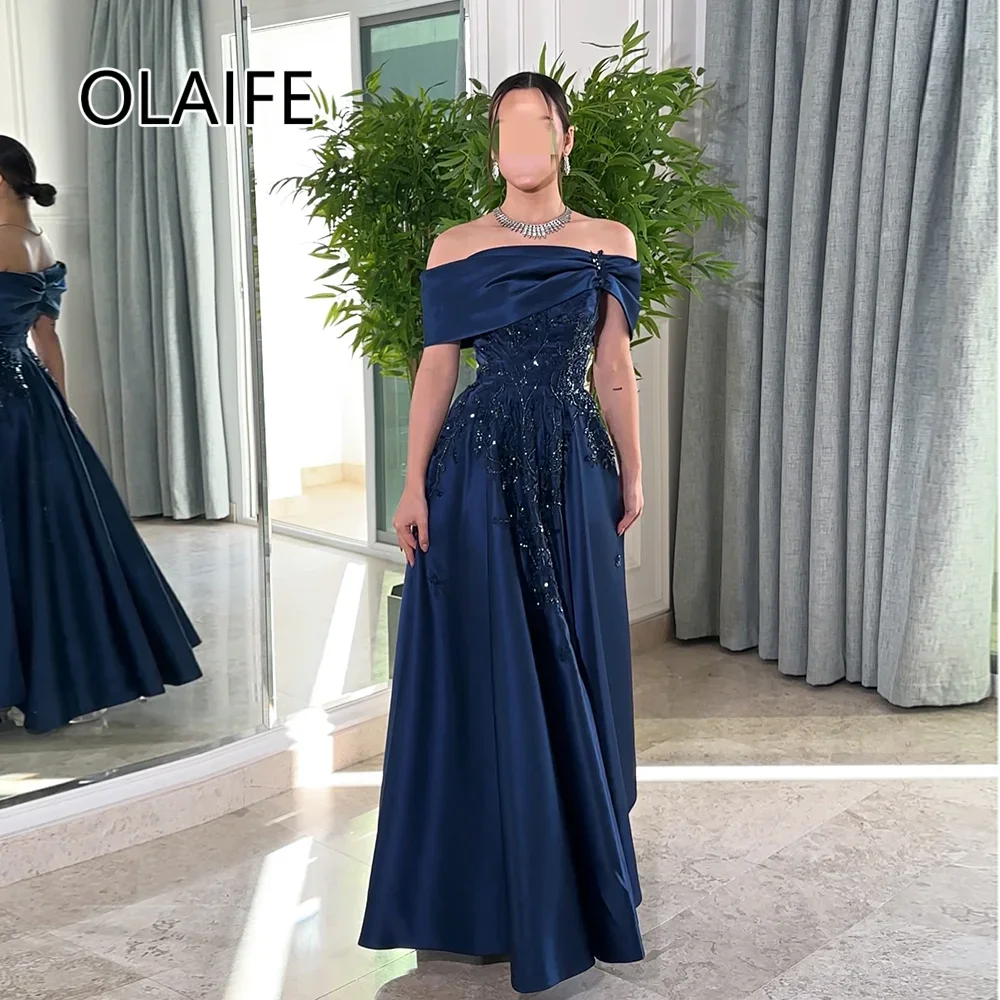 Elegante monospalla in raso a strati a trapezio lunghezza tè abito da sera formale da damigella d'onore senza maniche abito da sera saudita personalizzato