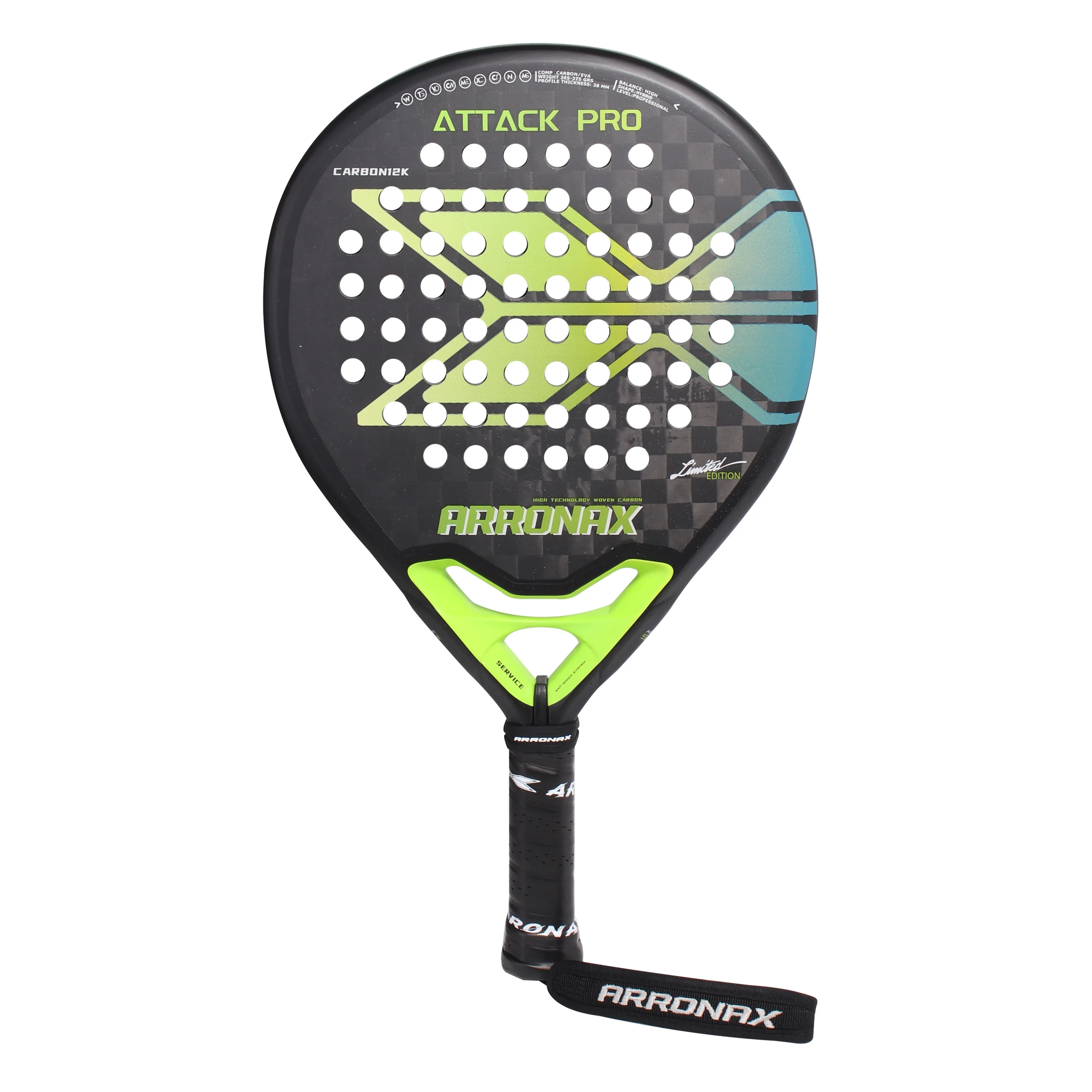 

2024 High Quality Prefessional Paddle Tennis Racquet 12k Carbon Fiber Professional Padel Racket Without Padle Bag Cover