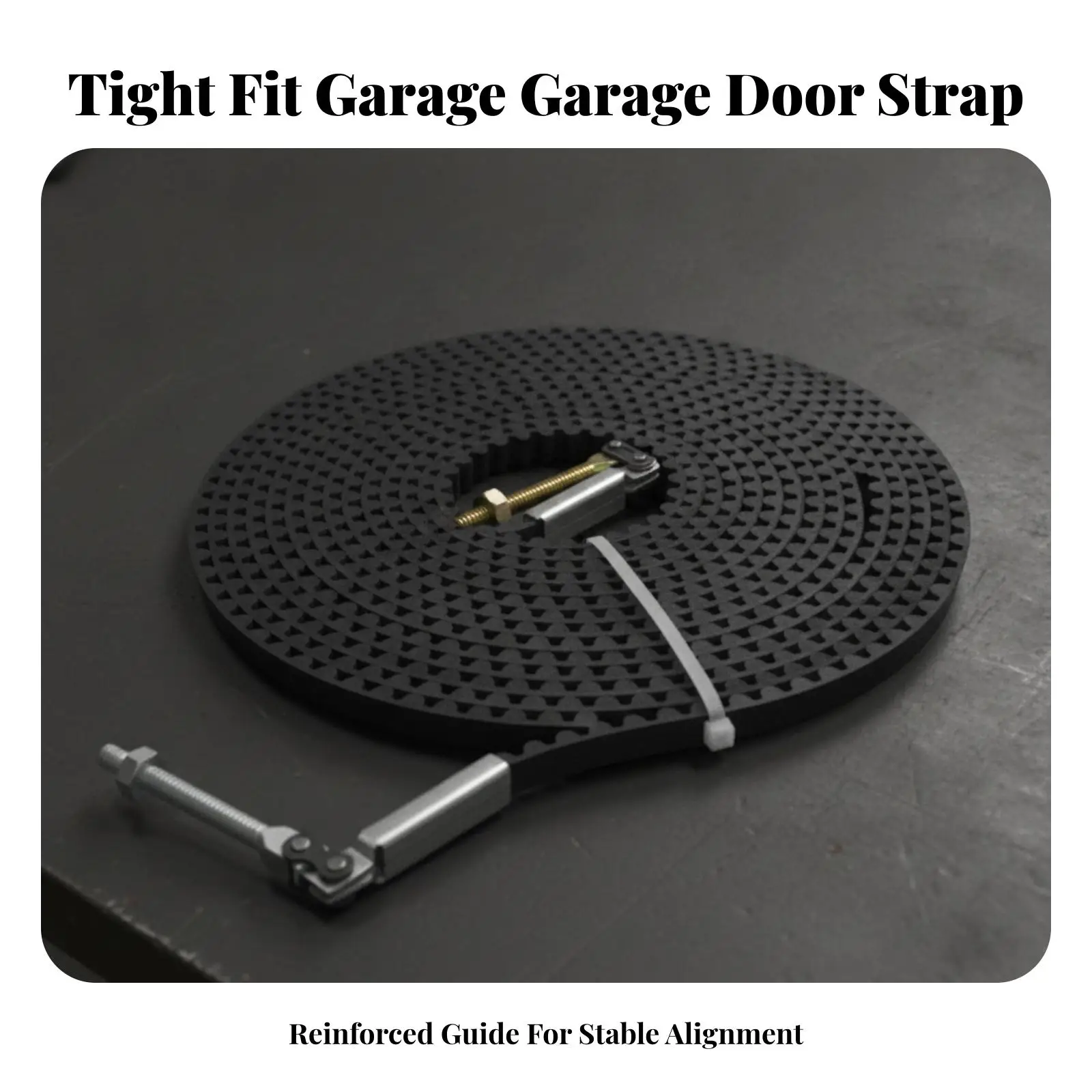 Polyurethane Garage Door Belt Kit with Metal Tensioner for Residential Opener Replacement Heavy Duty Reliable Drive Assembly