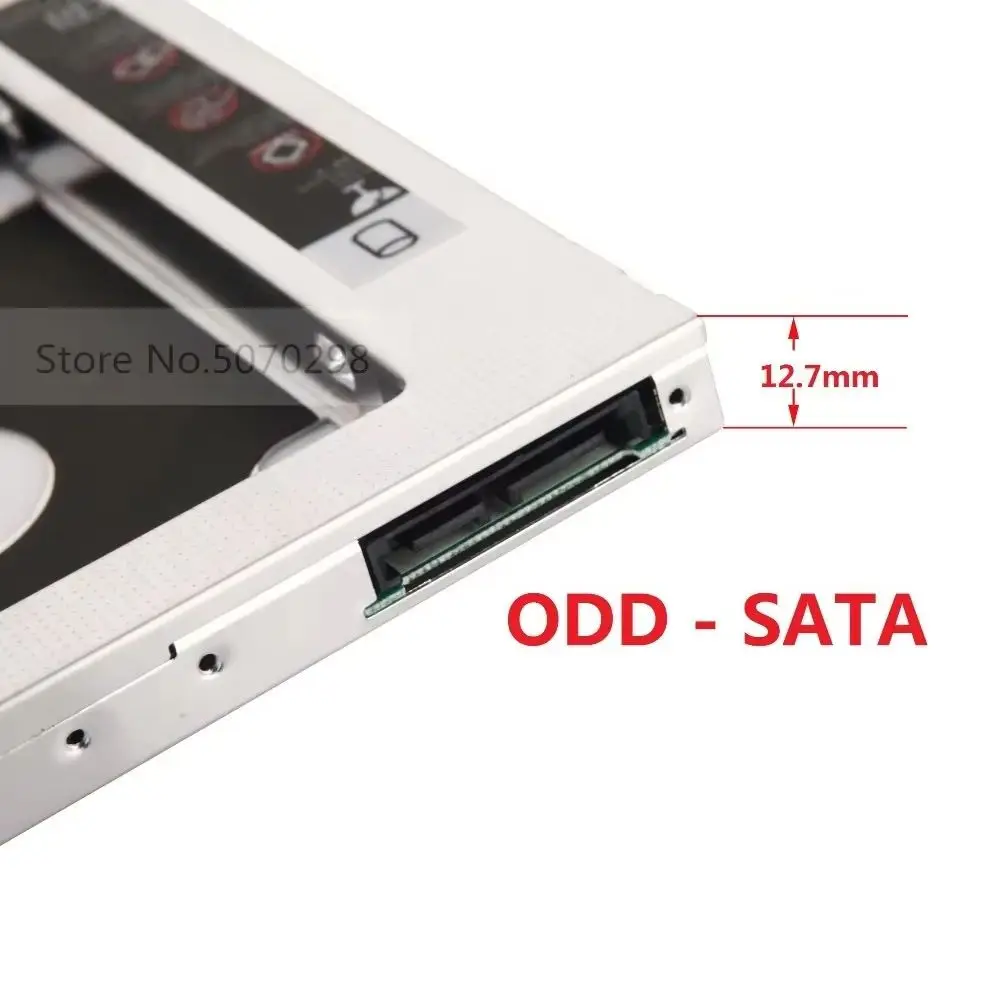 2nd Secondary SATA HDD Hard Drive Optical bay Caddy Frame for Dell Vostro 3400 3450 3500 3700 3750 1014 1015 1088 1220 A860 A840