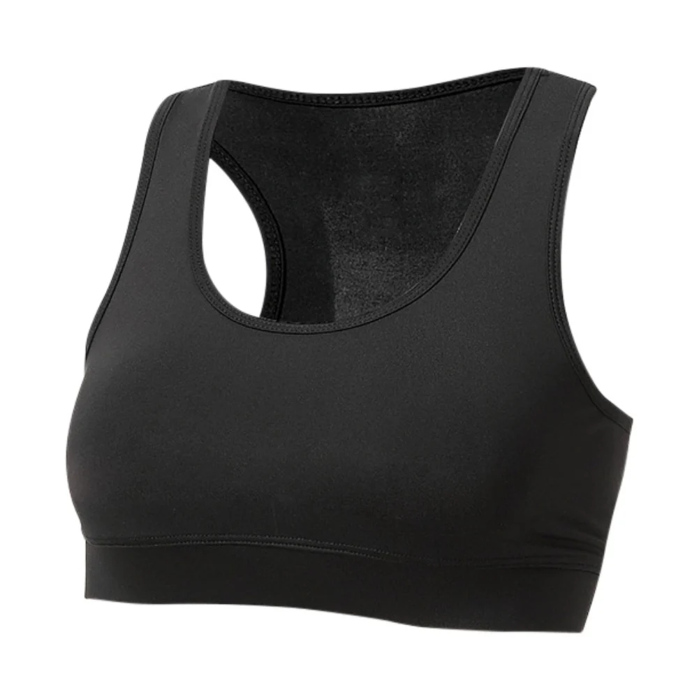 Breathable Mesh Design Solid Color Sports Bra  Casual Bra Racerback Vest Top