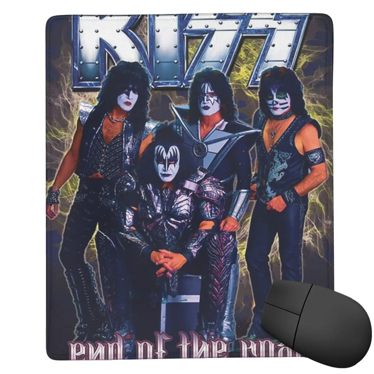 Kiss Rock Band Retor 7x9 in 22x18 cm Mouse Pad Computer Keyboard Mouse MatGamer PC Laptop Desk Mat Office Accessories Table Mats