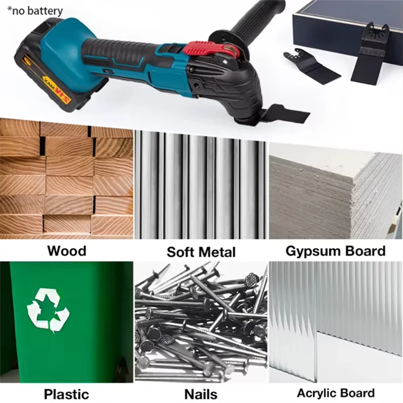 BAAJ-أداة تشذيب كهربائية متأرجحة متعددة الوظائف أدوات متعددة سرعة متغيرة لمنشار تجديد البطارية 21 فولت 18 فولت #2