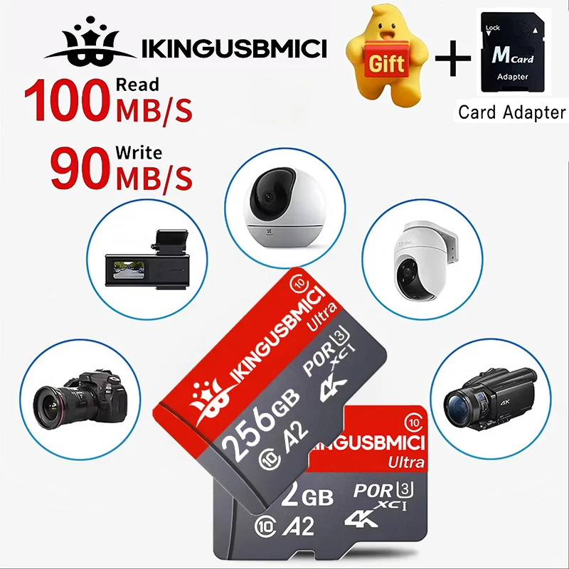 64GB 256GB 512GB Compact Micro TF SD Card Memory Card SD Cards TF Cards U3 4K C10 for Driving Recorder/CCTV/Laptop/Router
