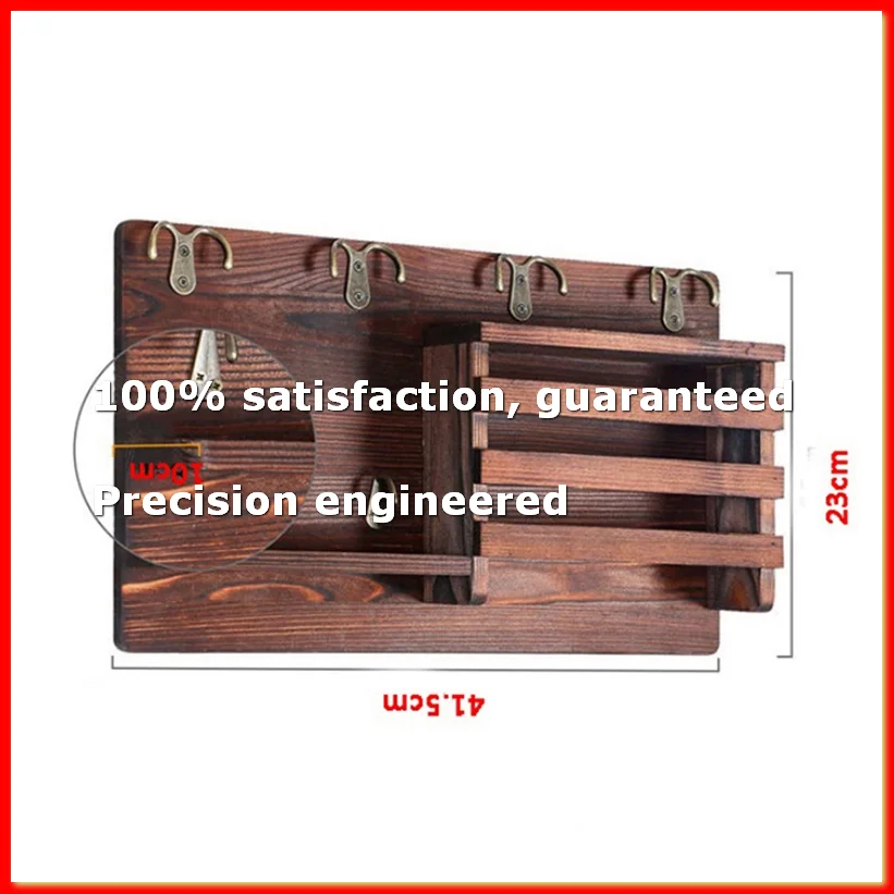 ●Key and Mail Holder for Wall Mail Organizer Wall Mount with Hooks Easy Installation Key Rack for Entryway and HomeDecorA-ABFB