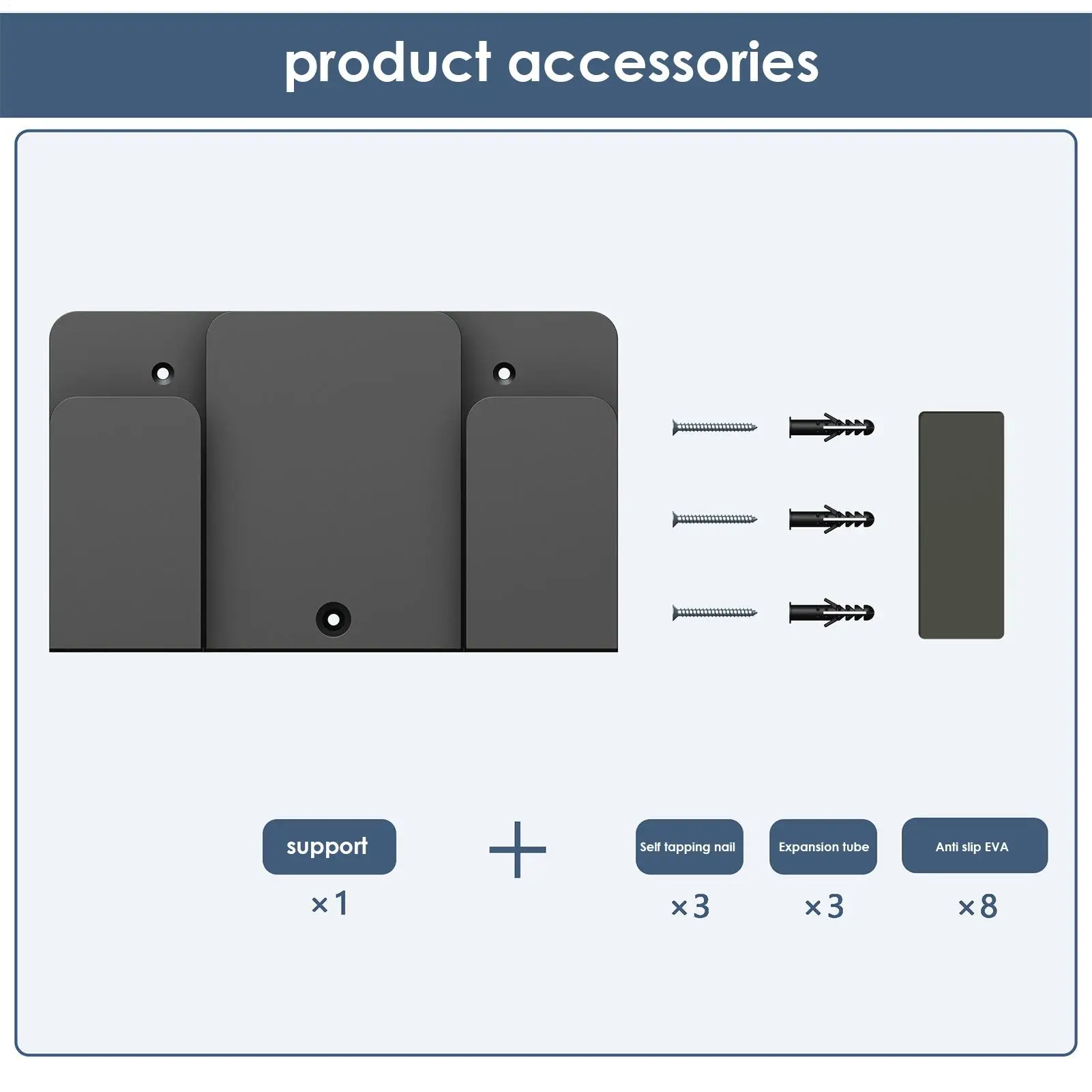 

Universal laptop wall mounted storage bracket, router wall bracket, keyboard wall bracket Aluminum Wall Laptop Mount Holder