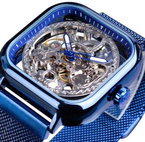 

Hot selling 2024 new men's fashionable casual hollow mechanical movement automatic mechanical watch Shipped within 48 hours