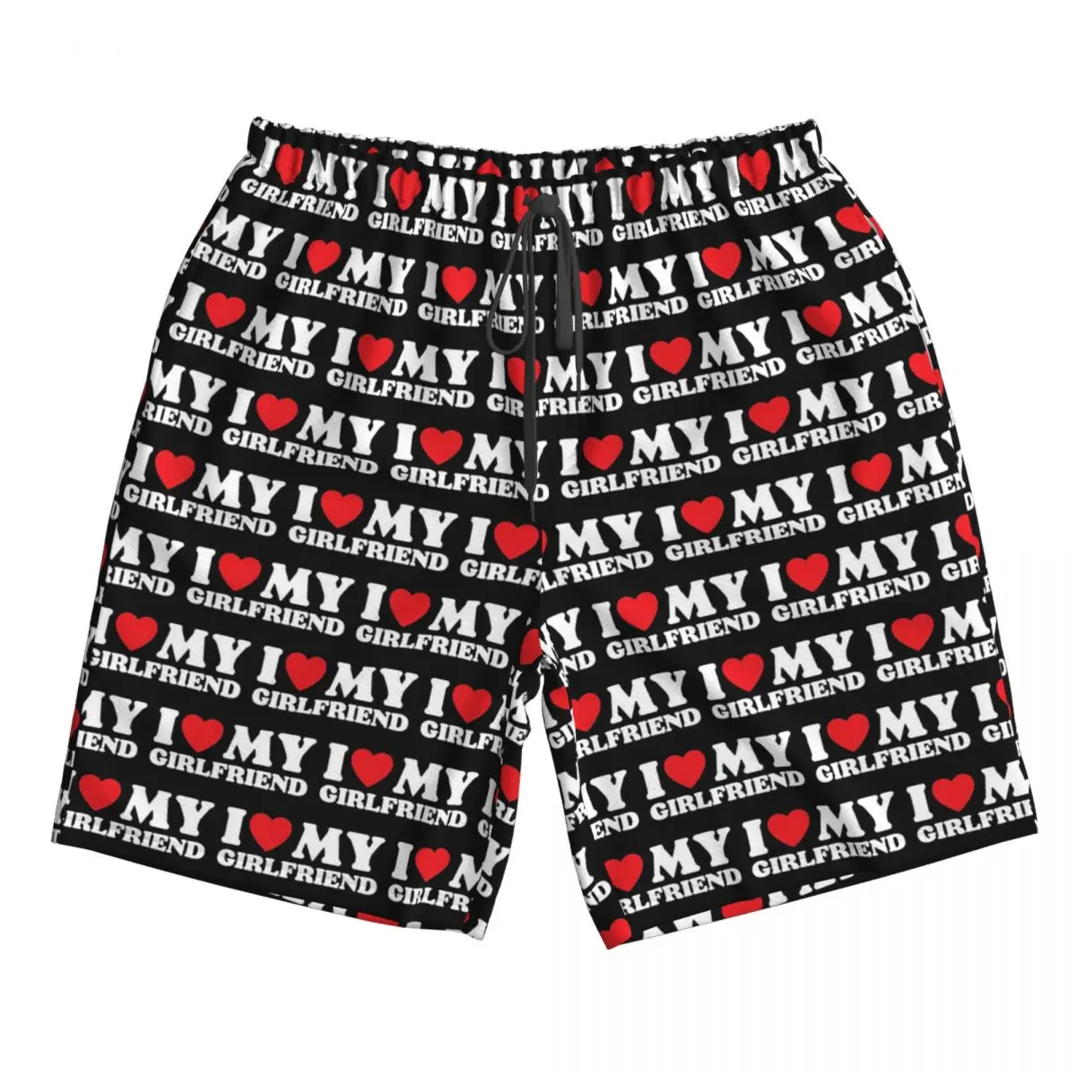 

I Love My Girlfriend Trunks Beach Board Shorts Casual Quick Dry Swim Summer Men Pants