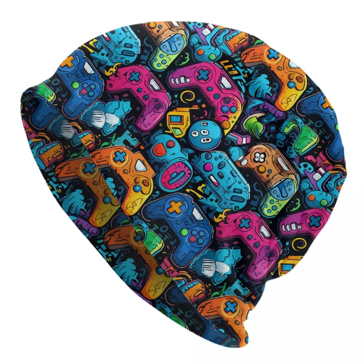 Hip Hop Winter Warm Knitting Hats Adult Unisex Video Joystick Game Gamer Play Gaming Skullies Beanies Caps Bonnet Hats