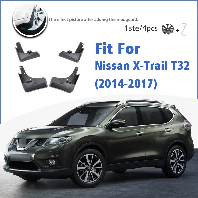 

For Nissan XTrail T32 X-Trail X Trail 2014-2017 Mud Flap Guards Splash Mudguard Fender Mudflaps Car Accessories Front Rear 4pcs