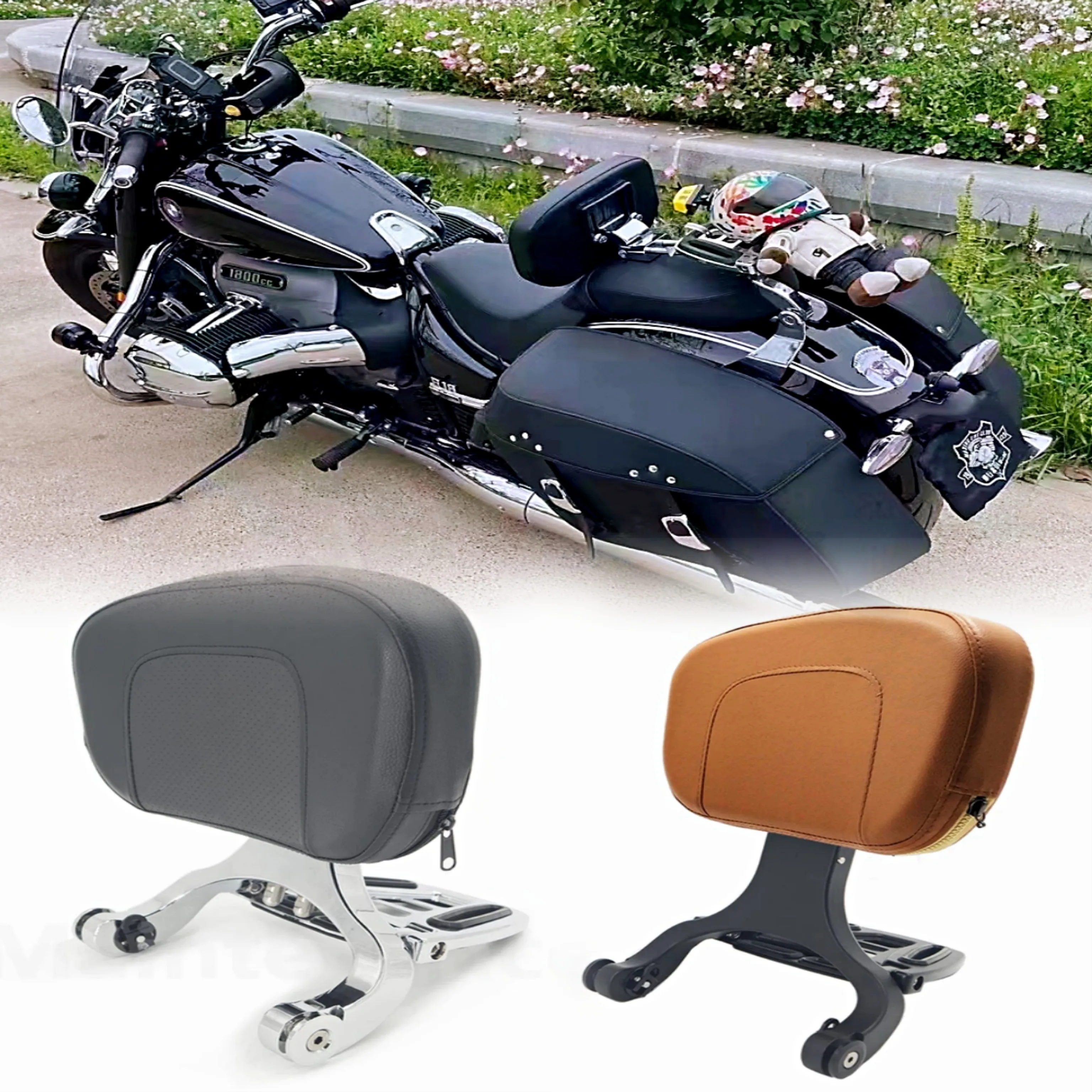 Dla BMW R18 klasyczny w kształcie motocykla akcesoria Sissy Bar uniwersalny kierowca oparcie dla pasażera z składana walizka bagażowa Rack