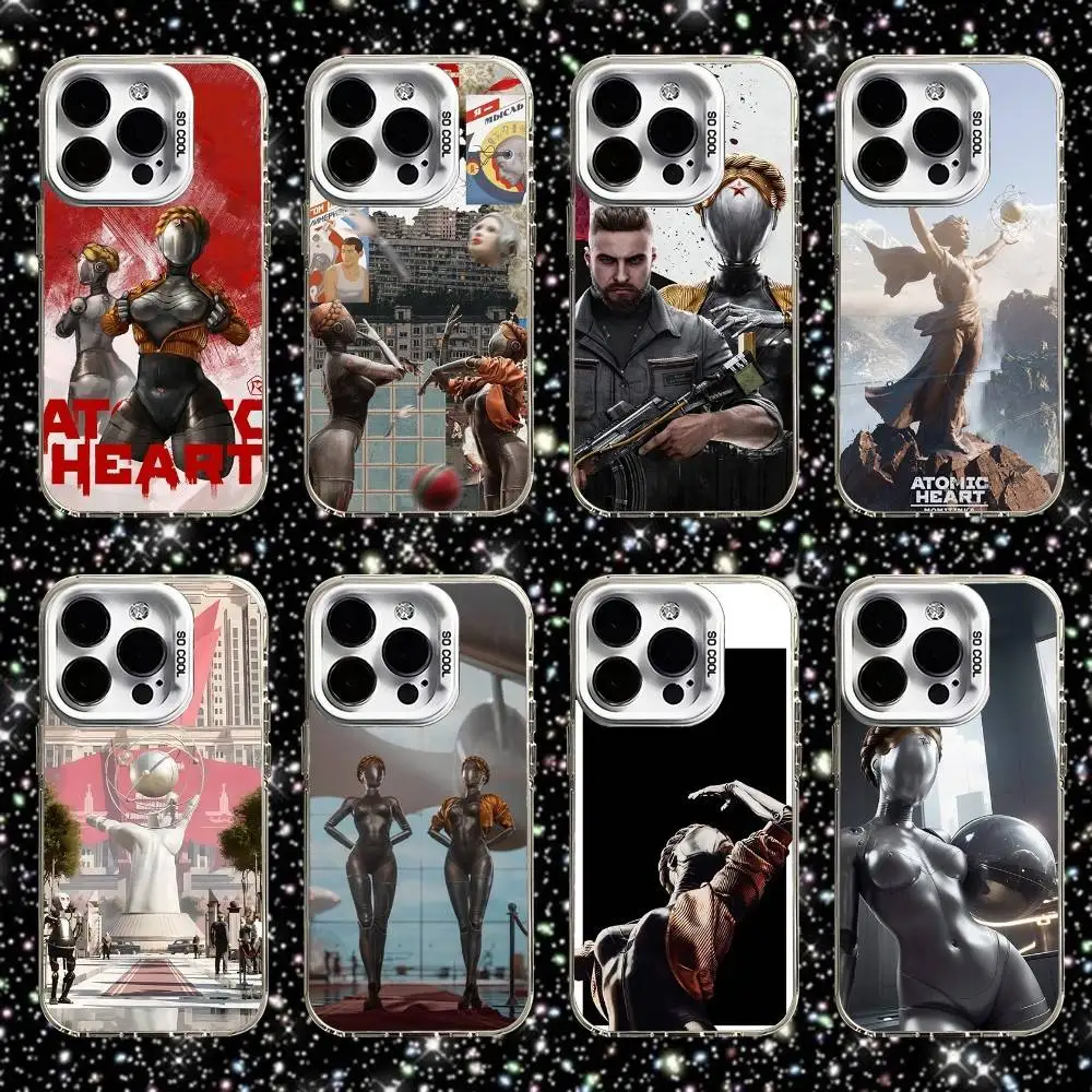 

Game Atomic Heart Phone Case For iPhone 16,15,14,13,12,11,Pro,XS,Max,Plus,Mini,SE White Candy Matte Shockproof Cover
