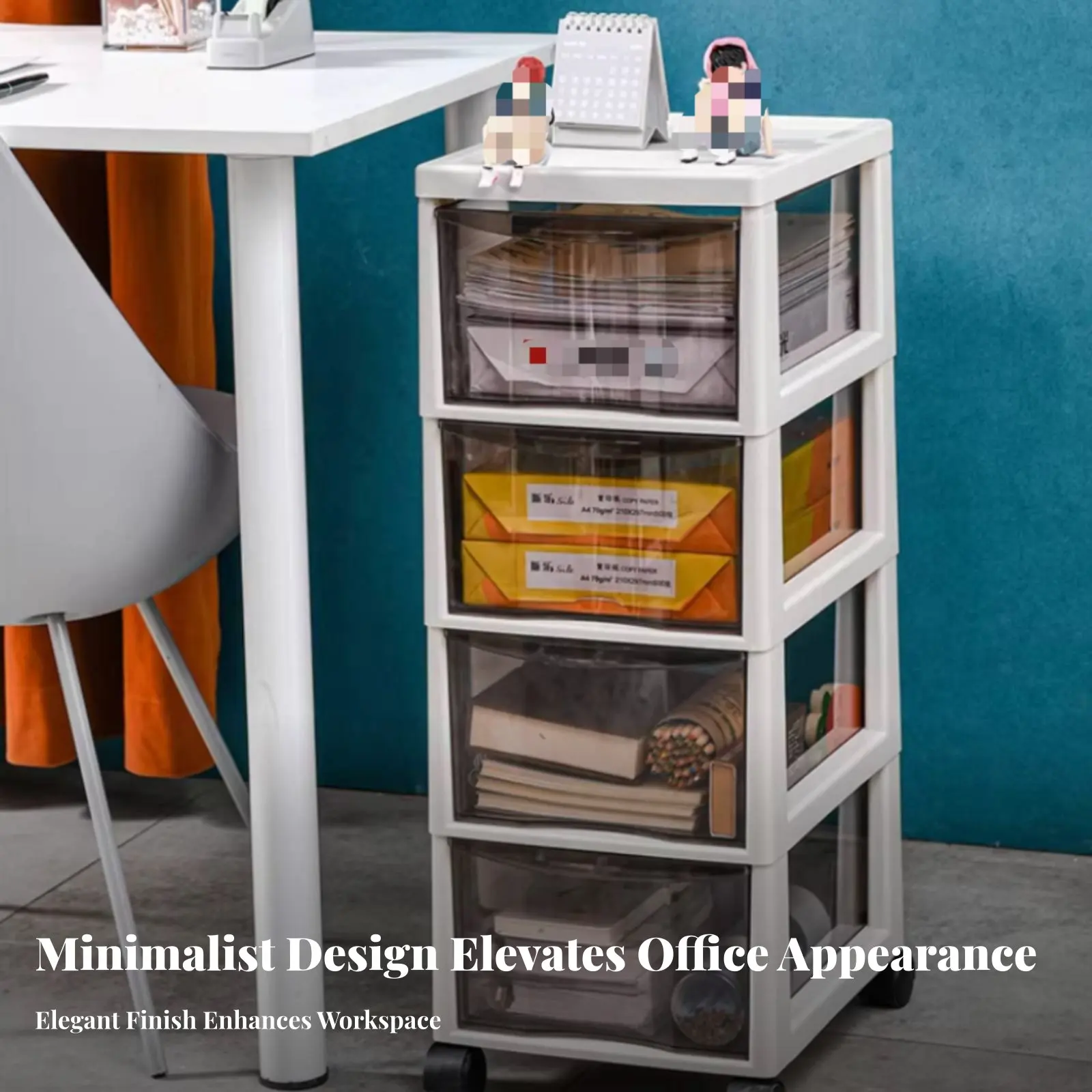 

Multi-Drawer Rolling Cart Under-Desk Placement Office Supply extendable Drawers Mobile Design for Hobbyists, Parents, Classroom