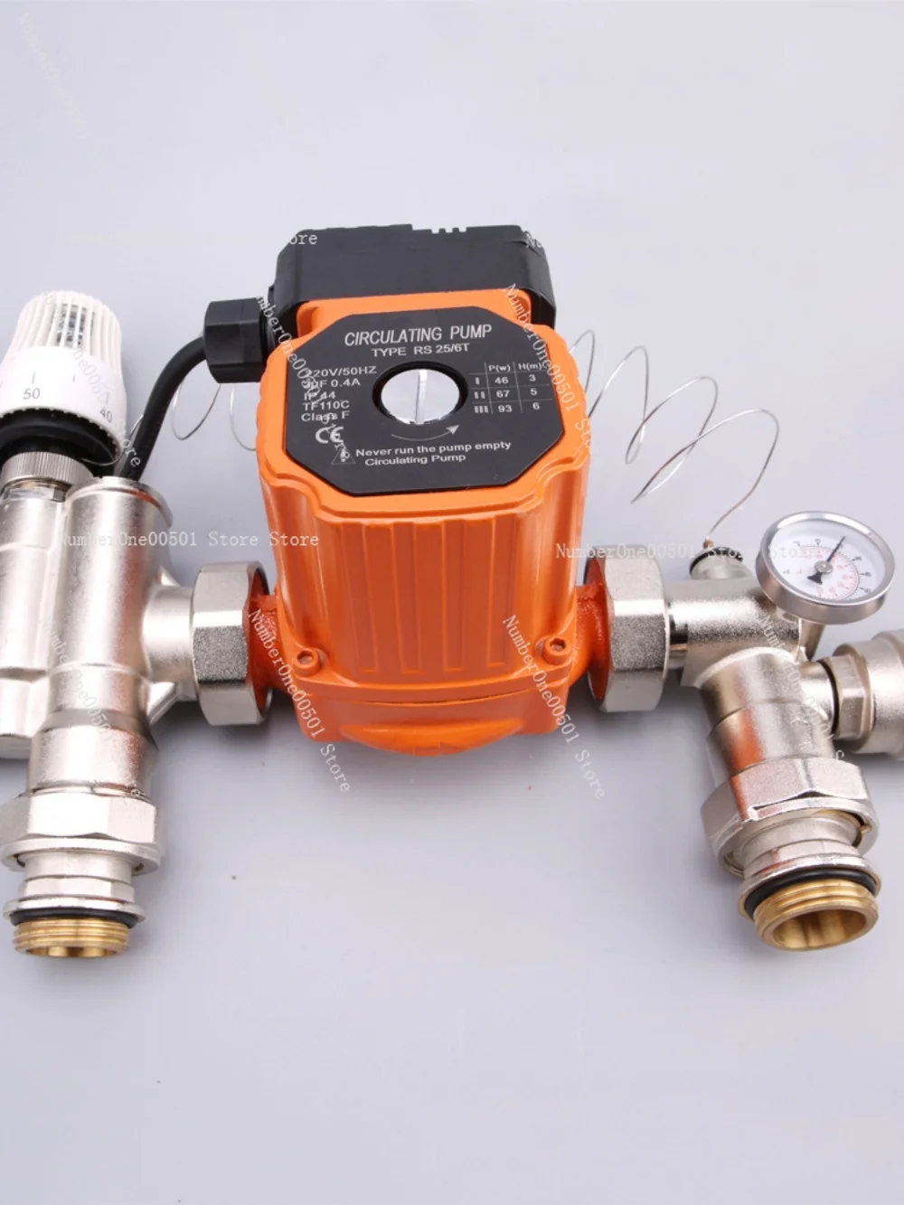 Water Circulating Pumps Manifold Hot / Cold Mixing Valve For Radiant Floor Heating System Thermostatic Control