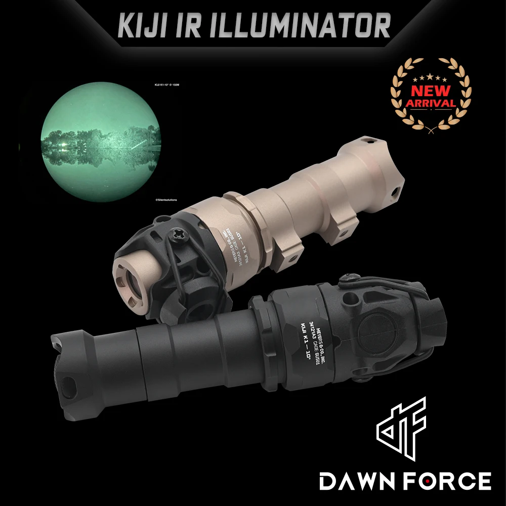 KIJI IR Illuminator K1-10° with IR 350mw Infrared Illumination Tool and White LED Illumination for Tactical Airsoft