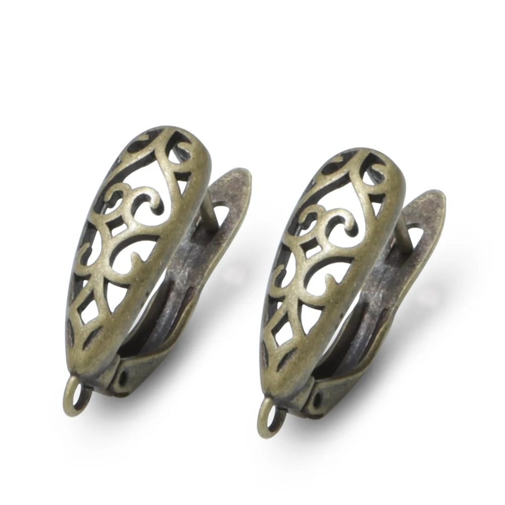 1 Pair  Antique Bronze Earrings Hooks  For DIY Woman/ Man Jewelry Accessories Handmade Making Supplies Wholesale