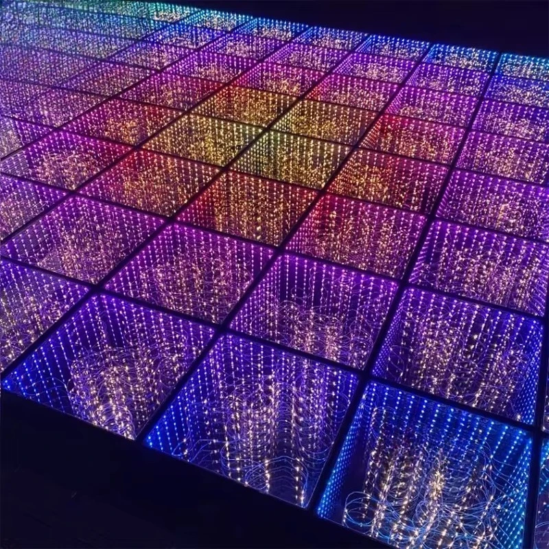 Wedding DJ Disco Nightclub Dancefloor Lights Mirror Starry Lights Emitting Diode Dancefloor Lights