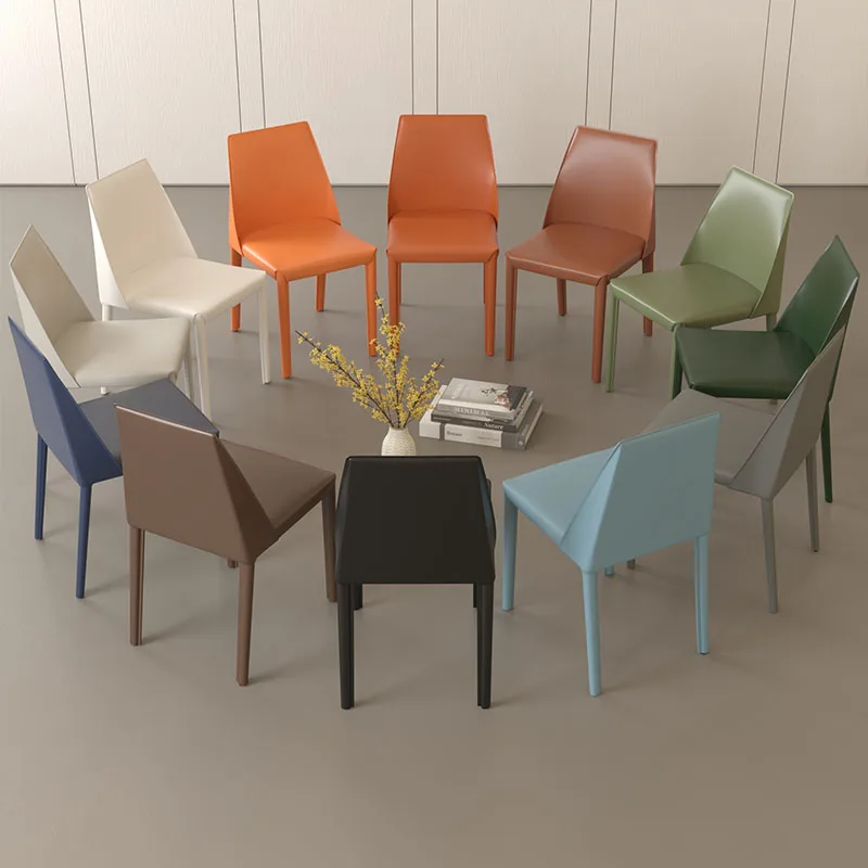 

Industrial style dining chair light luxury household minimalist designer dining table and chair combination