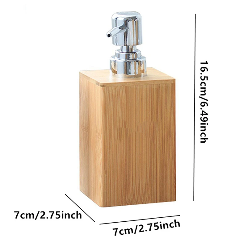 Soap Dispenser Lotion Shampoo Dispenser Bottle Holder Bathroom Kitchen Bamboo Liquid Hand Soap Dispenser Pump Shower Gel Bottles