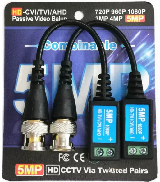 5MP HD CCTV Twist Pair Passive Video Balun UTP bnc transciver