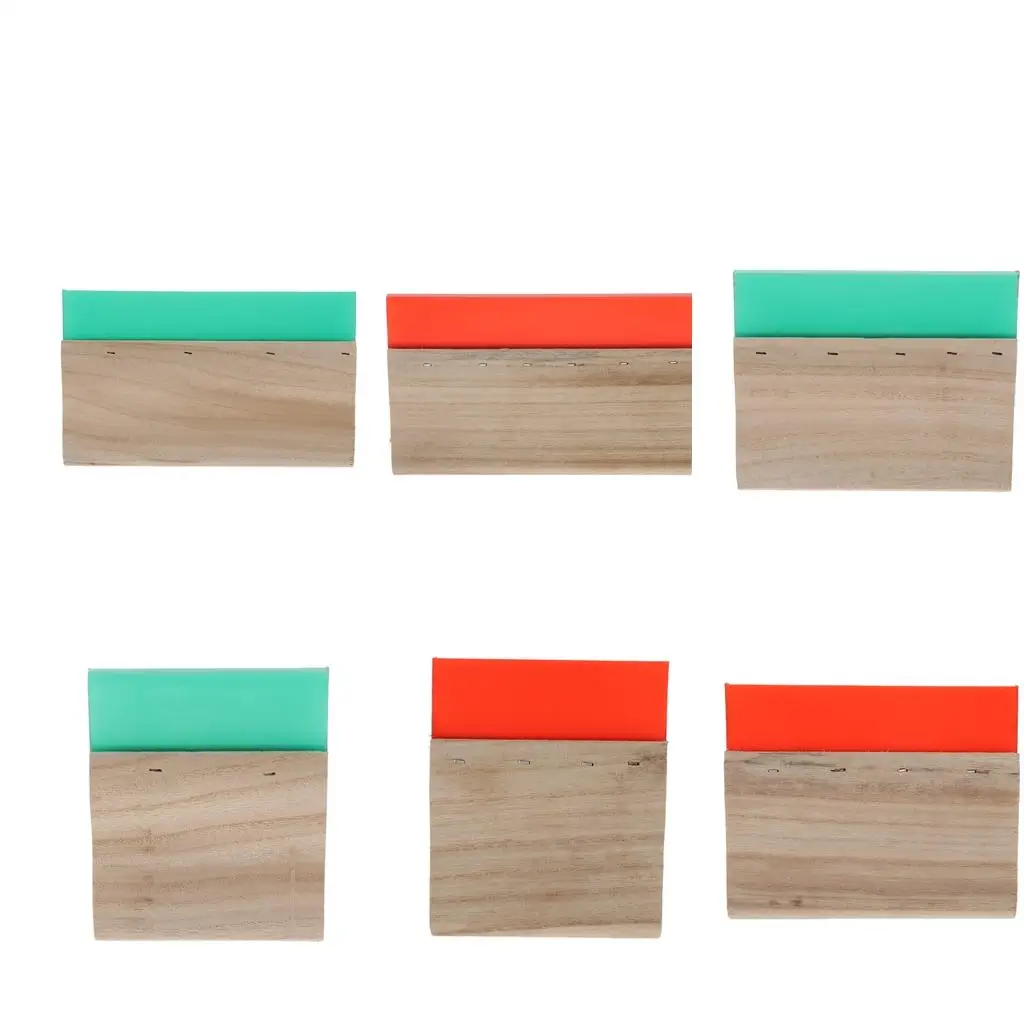 1 Lot Screen Printing Squeegee Blade Wooden Handle Ink Scraper