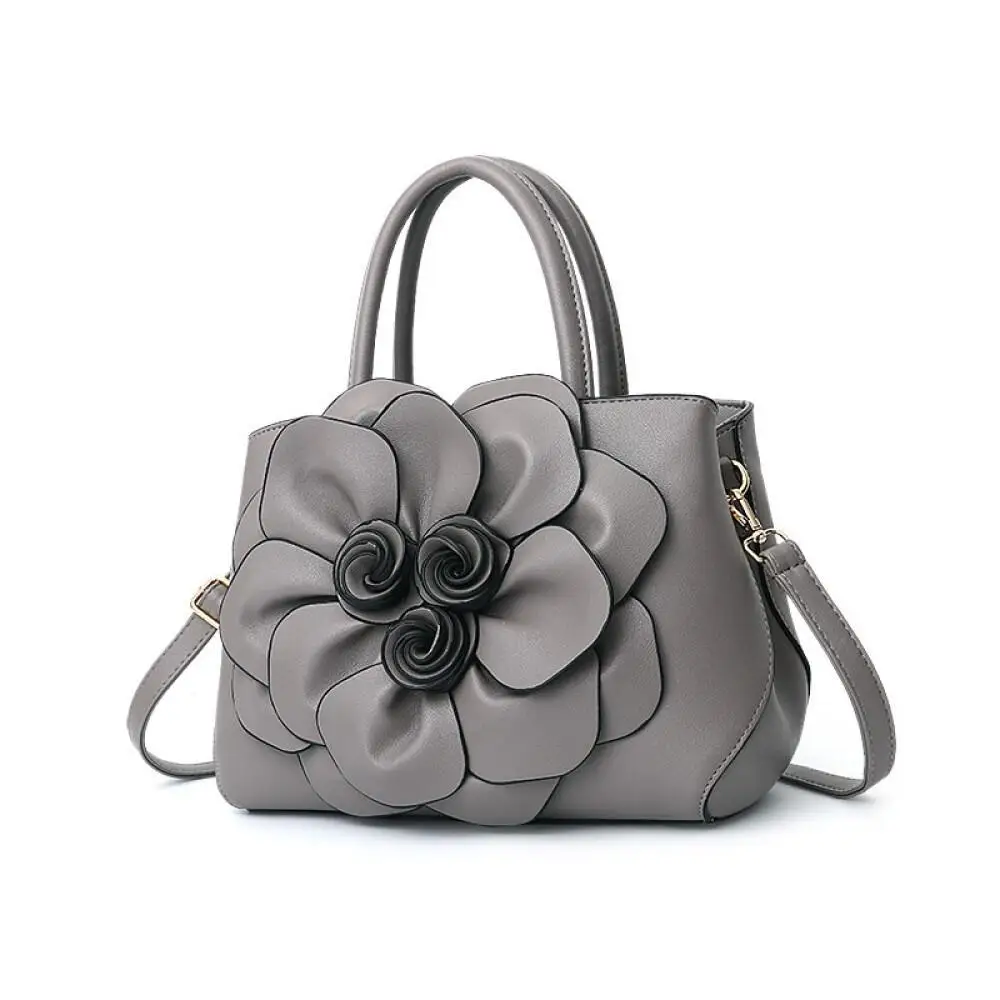 Handbag 2024 New Stylish European American Popular Pu Leather Floral Portable Shoulder Bag Cute Bag Wholesale Price