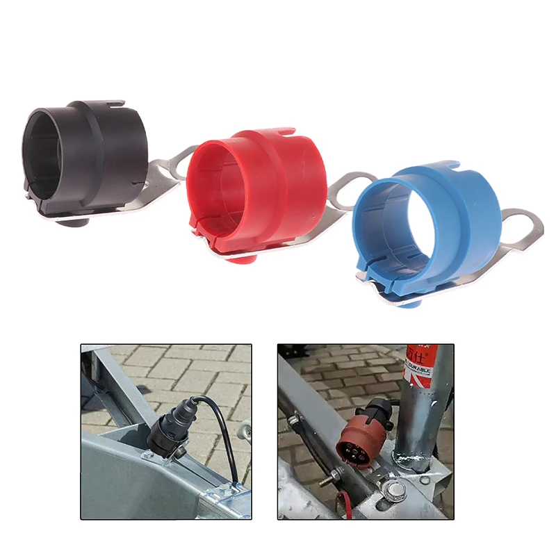 

1 Piece Rigid Protective Universal Trailer Plug Holder - 7-13P Weatherproof&Dustproof Dirt Shield Accessory