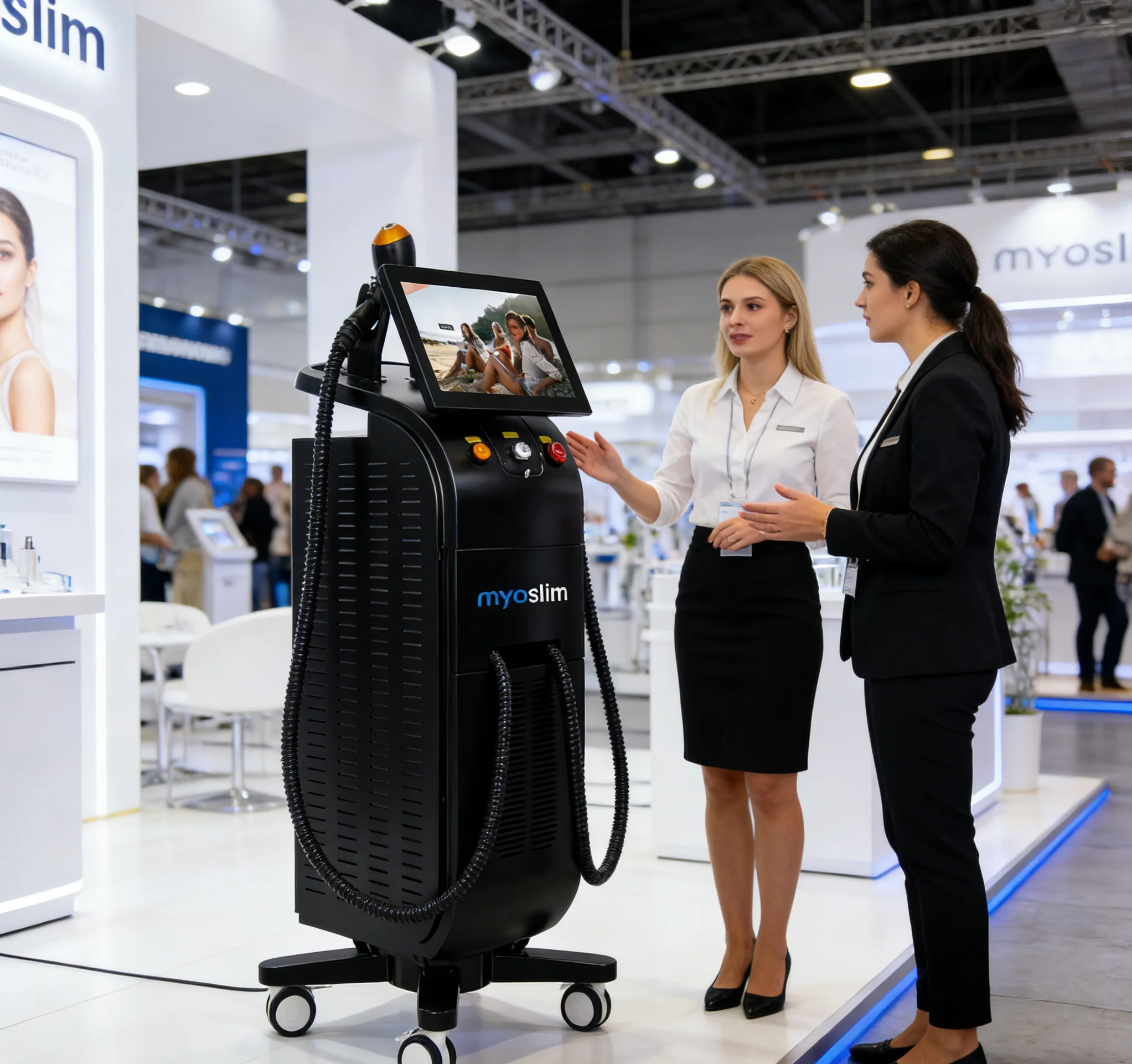 

Myoslim 808 нм диодный лазерный аппарат для удаления волос, новое модернизированное 3 длины волны 755 нм + 808 нм + 1064 нм, постоянное удаление волос и кожи