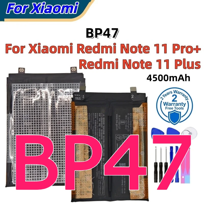 New high quality BP47 4500mAh Battery For Xiaomi Mi Redmi Note 11 Pro Note11+ Note 11 Plus Phone Replacement Batteries