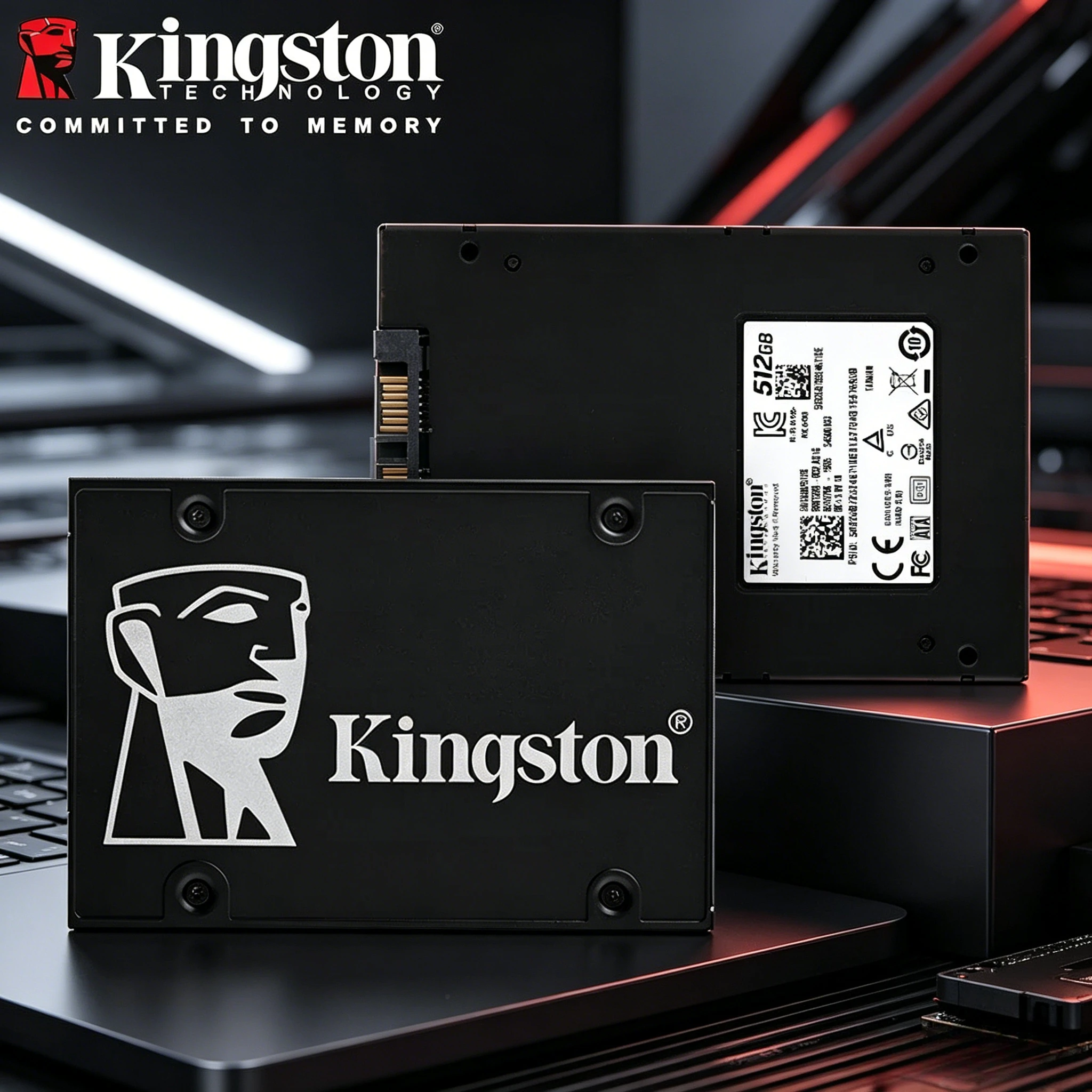 Kingston 2.5" SATA 3.0 SSD KC600 Solid State Drive 256GB 512GB 1TB 3D TLC internal Hard Drive for Laptop and Desktop Computer