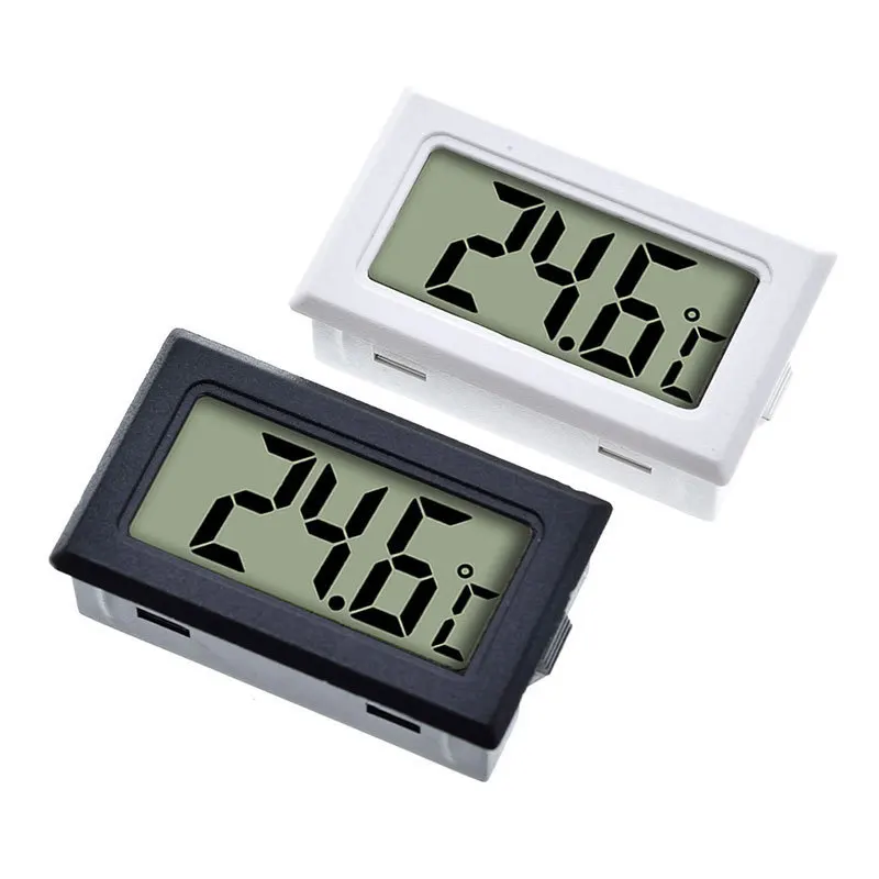 100pcs Lcd Digital Display Thermometer Aquarium Refrigerator Embedded Electronic Thermometer Without Line Built-in Thermometer