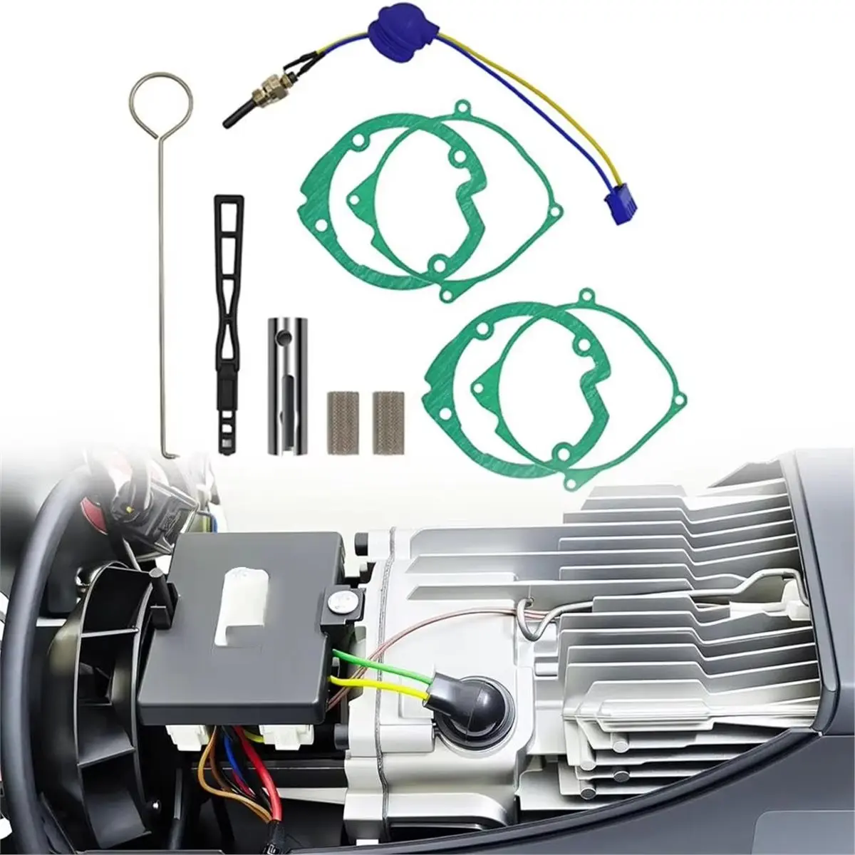New Ceramic Glow Plug Parking Heater, 12V Silicon Nitride Red Cap Piston, Air Heater Accessories Ign