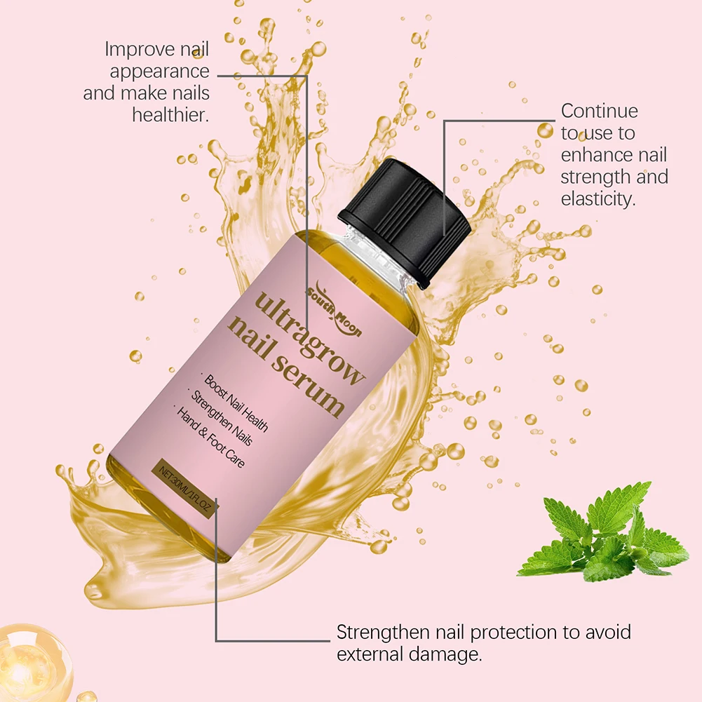 مصل نمو الأظافر فائق النمو، جوهر الأظافر لكسر الهش، مستخلص الزنجبيل الرقيق، زيت العناية بالأظافر للاستخدام اليومي