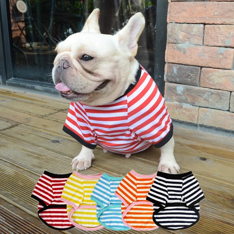 Camiseta de verano para perro, ropa para Bulldog Francés, Pug, gato, Chihuahua, Yorkie, caniche, Pomerania, maltés, Schnauzer, disfraz para mascotas