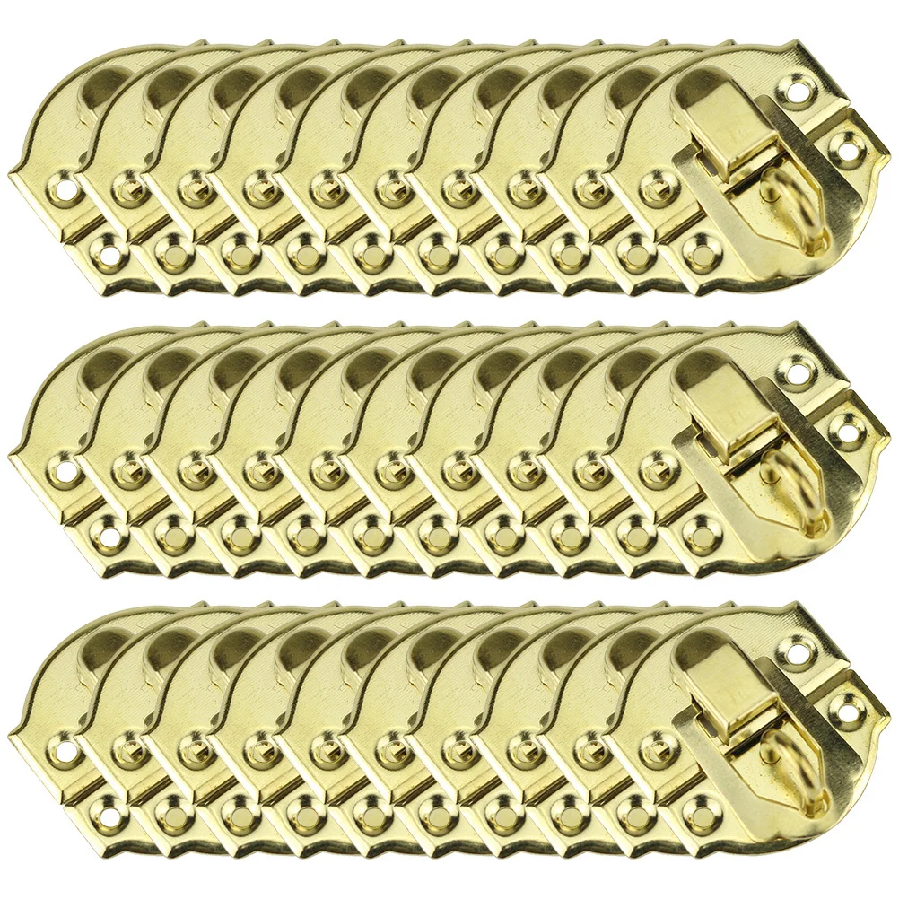 

30Pcs Wooden Box Hasps Vintage Cabinet Hasp for Jewelry Box Iron Latch Replacement Decorative Toggle Hasp Buckle for Trunk