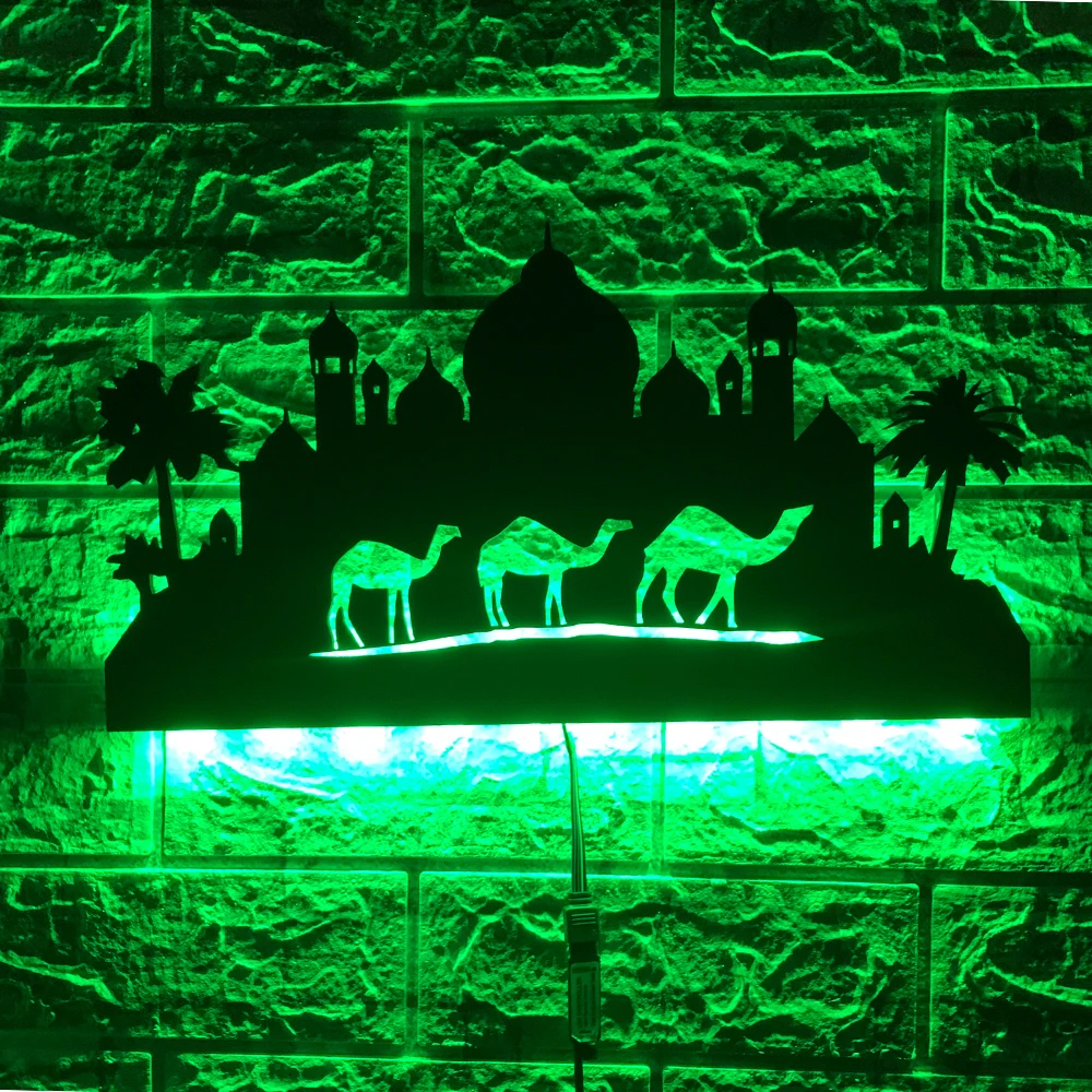 ZK50 Nordic Hollow Camel Castle Lampa ścienna LED Dekoracja wnętrz Lampka nocna USB Pilot Zawieszone światło otoczenia