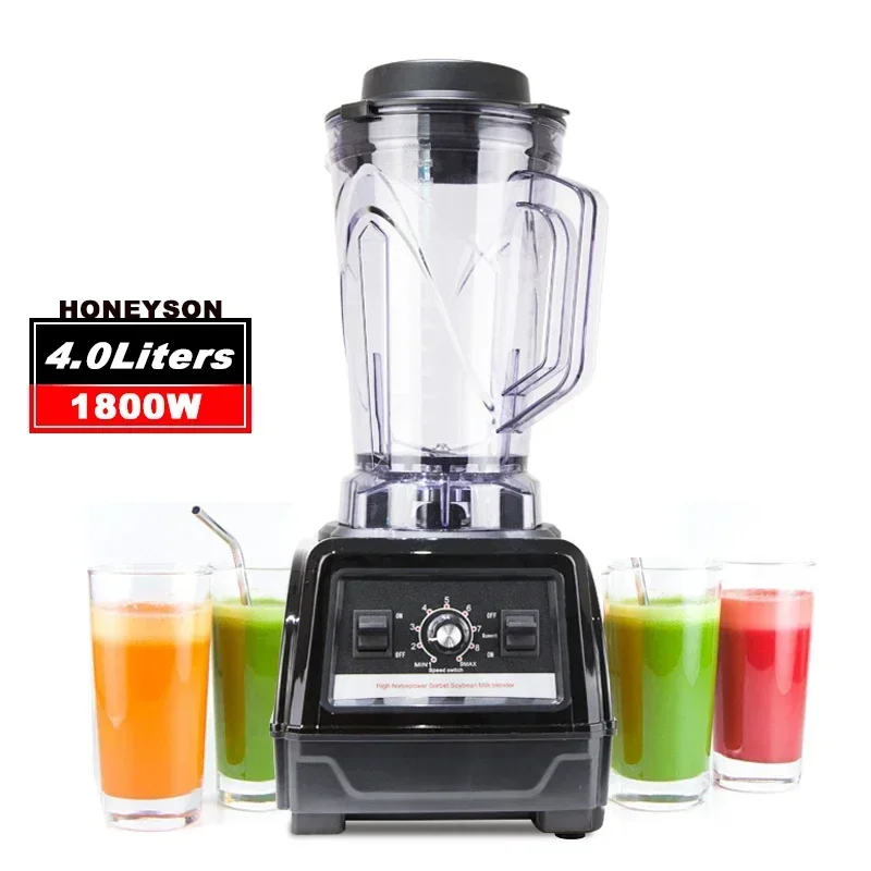 Silver Crest 4.0L Commercial Blender High Speed 1800W Powerful Mixing Heavy Duty Juicer Blender Mixeur Professionnel