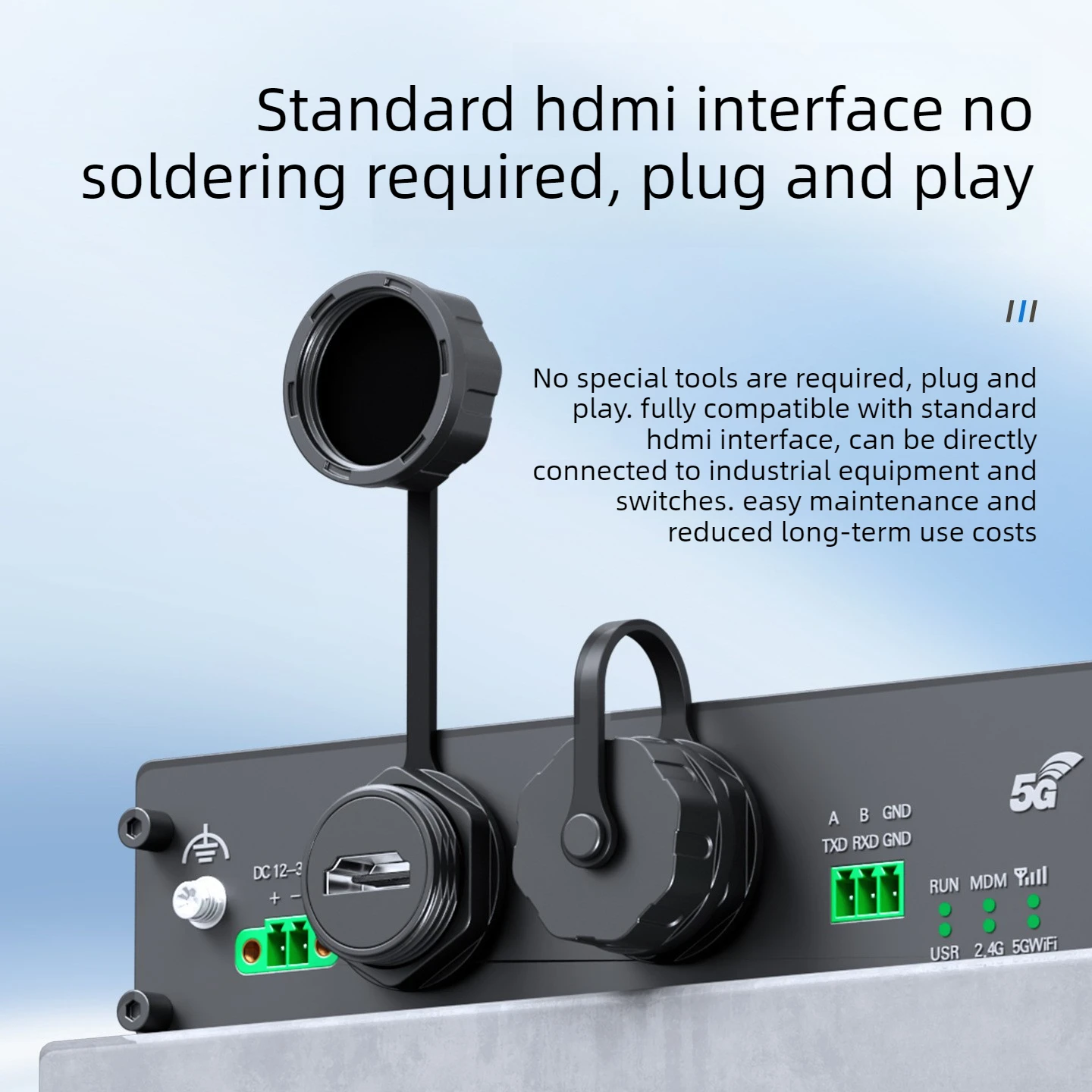 Spot-on wholesale Shengtuo HDMI connector IP68 with cover, waterproof and dustproof, data communication network connector