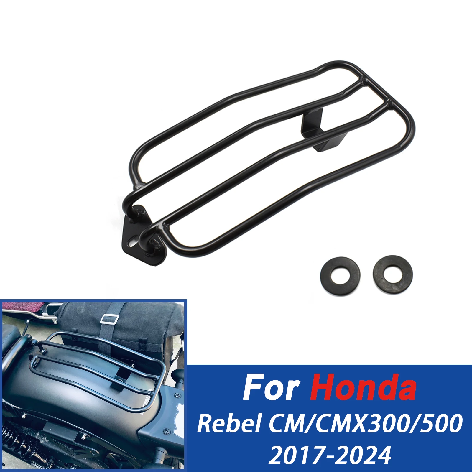 

Для Honda Rebel CMX300 CMX500 2017-2024 задняя багажная полка для тяжелых условий эксплуатации задняя грузовая полка для поддержки крыла аксессуары для мотоциклов