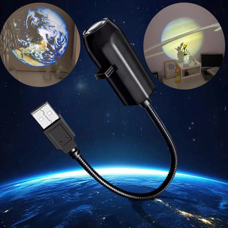 

Usb Ceiling Moon Earth Projection Atmosphere Light Starry Sky Lamp Led Night Light Romantic Bedroom Decoration Galaxy Projector